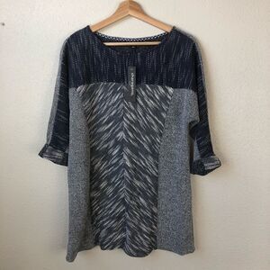 NWT Sharagano 3/4 Sleeve Top Size Large